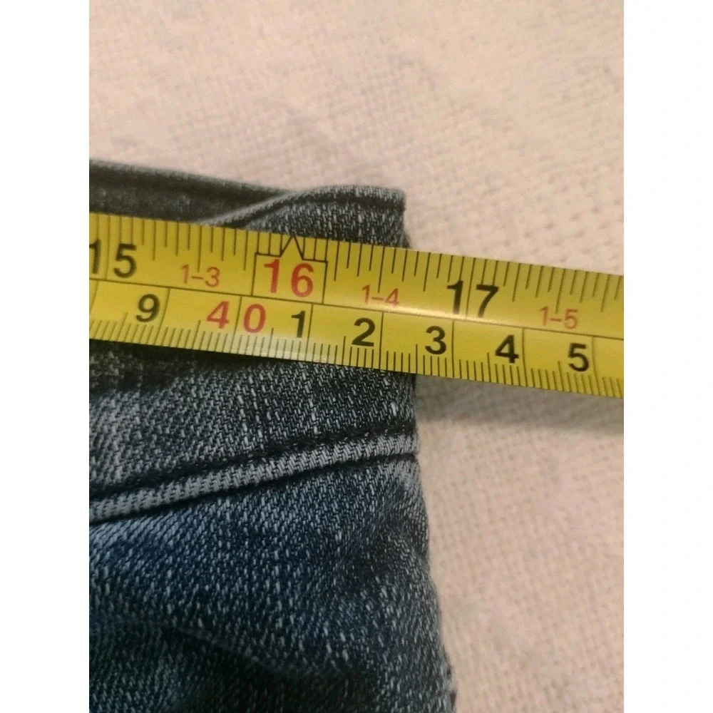 True Religion Geno Mens Denim Shorts Size 32 Distressed Moto Ribbed Slim Relaxed